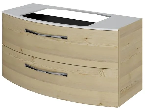 Mobile da bagno sospeso sotto lavabo L 99 x H 49.2 x P 46.2 cm rovere, 2 cassetti PELIPAL Cassca