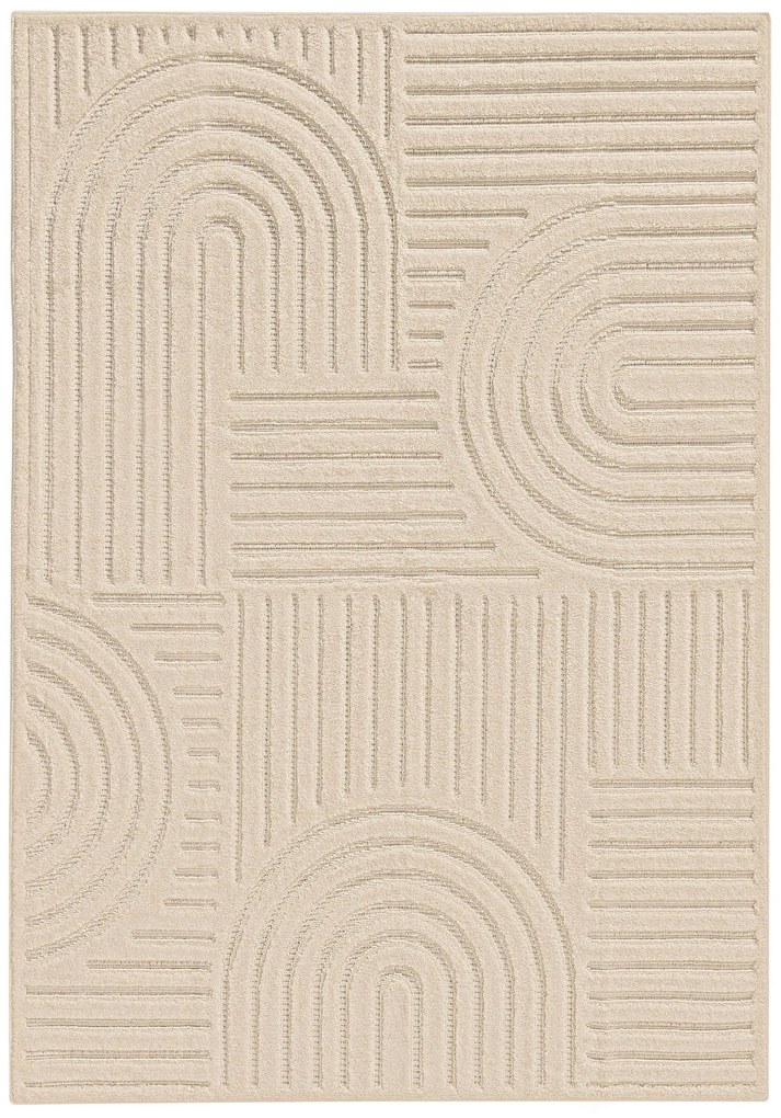 benuta Basic Tappeto Leo Crema 140x200 cm - Tappeto design moderno soggiorno