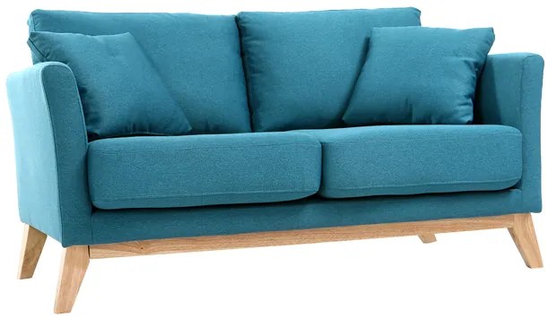 Divano scandinavo 2 posti foglia di tè e piedi in legno chiaro OSLO