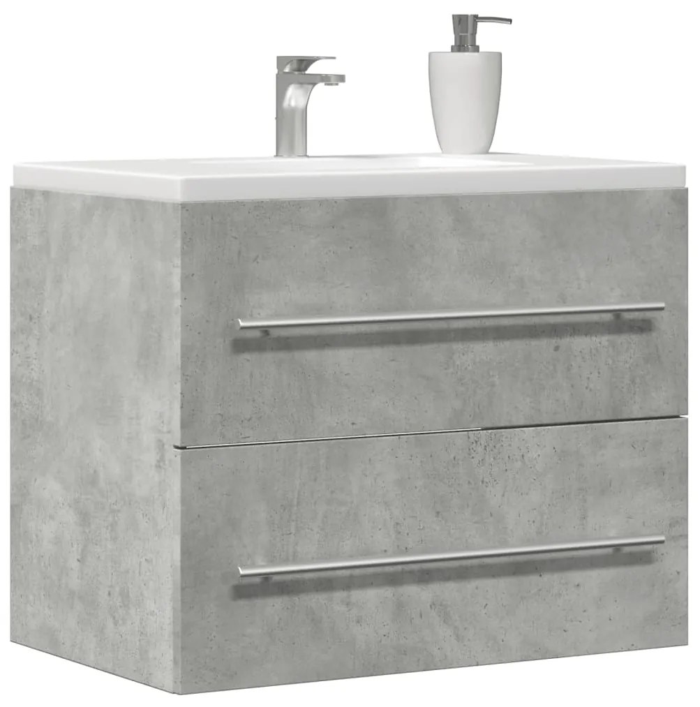 Mobile Lavabo Grigio Cemento 60x38,5x48 Cm İn Legno Multistrato /