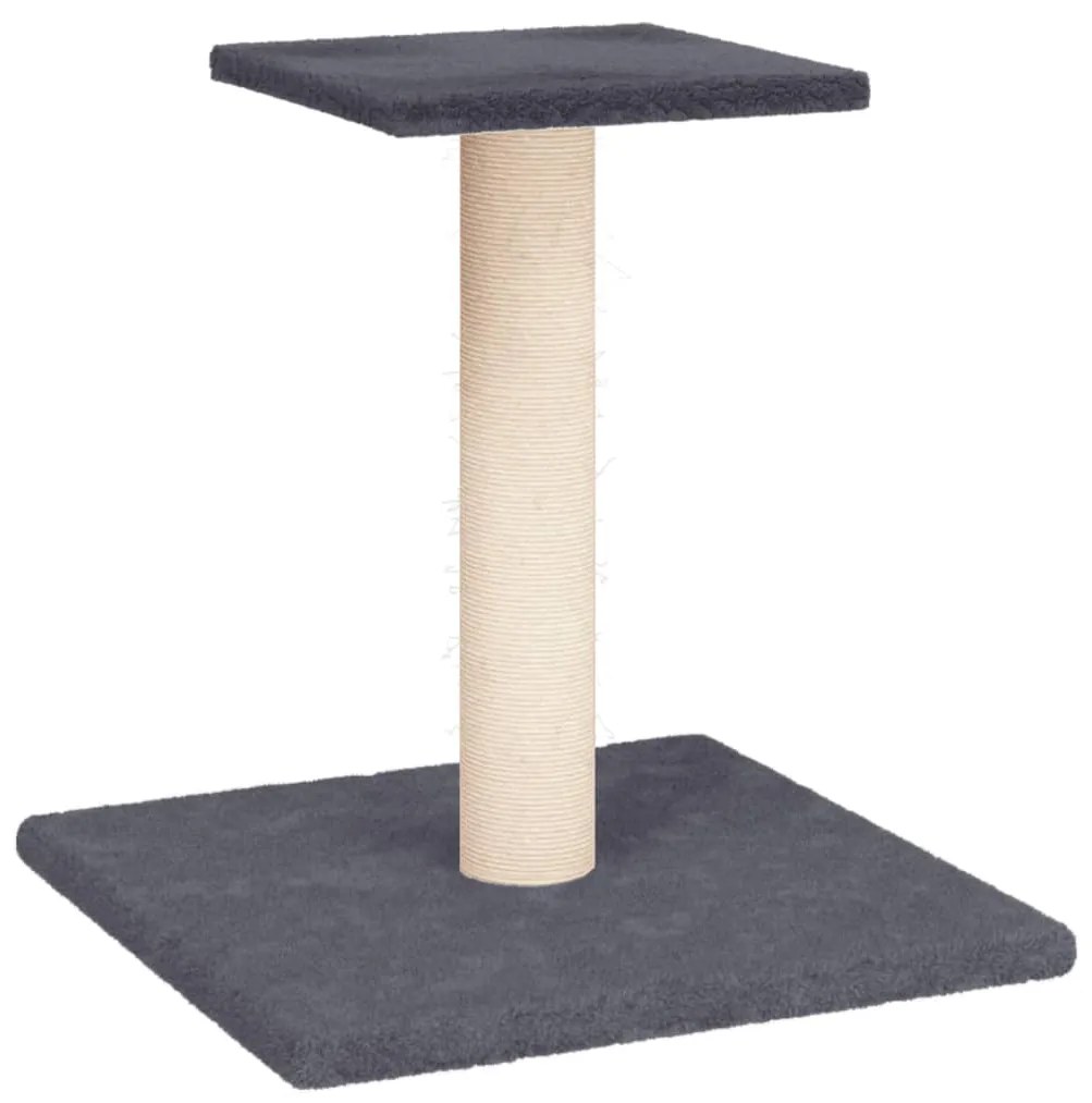 Palo tiragraffi per gatti con piattaforma grigio scuro 38 cm