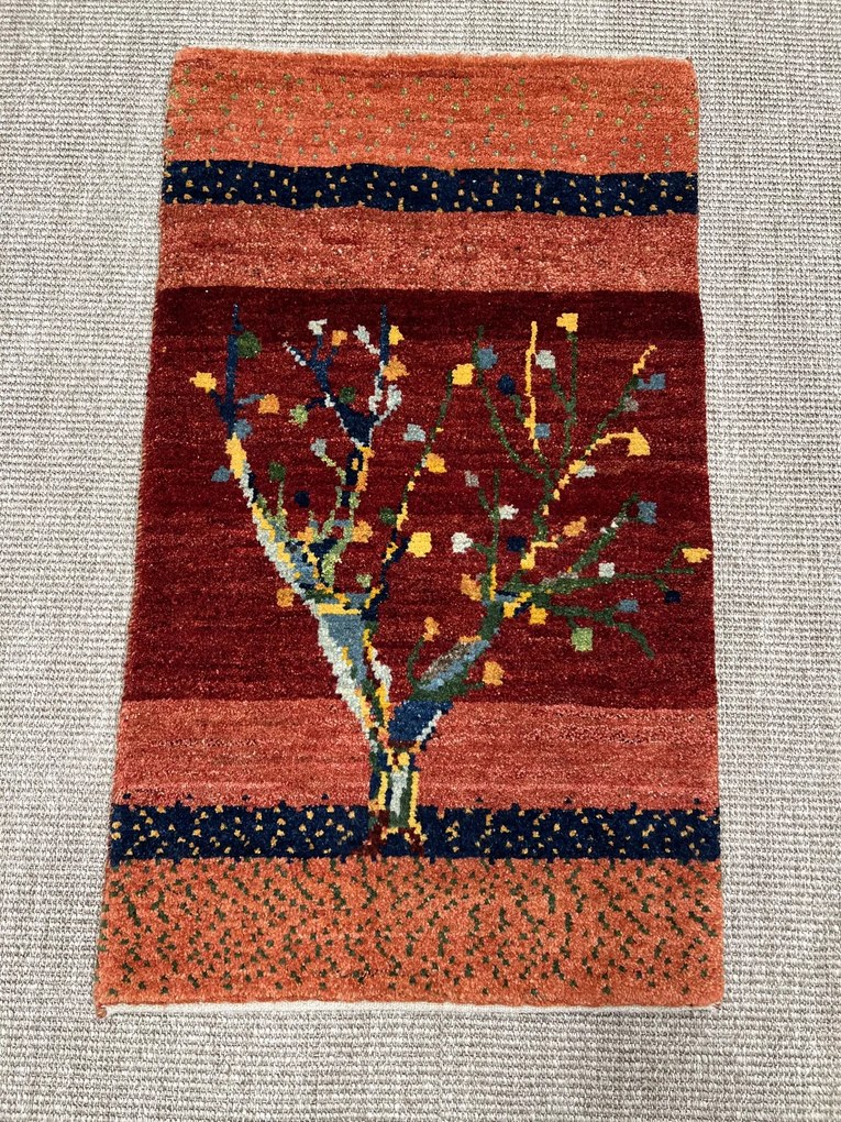 Gabbeh Tappeto persiano 50x90 Rosso (Iran) Annodato A Mano