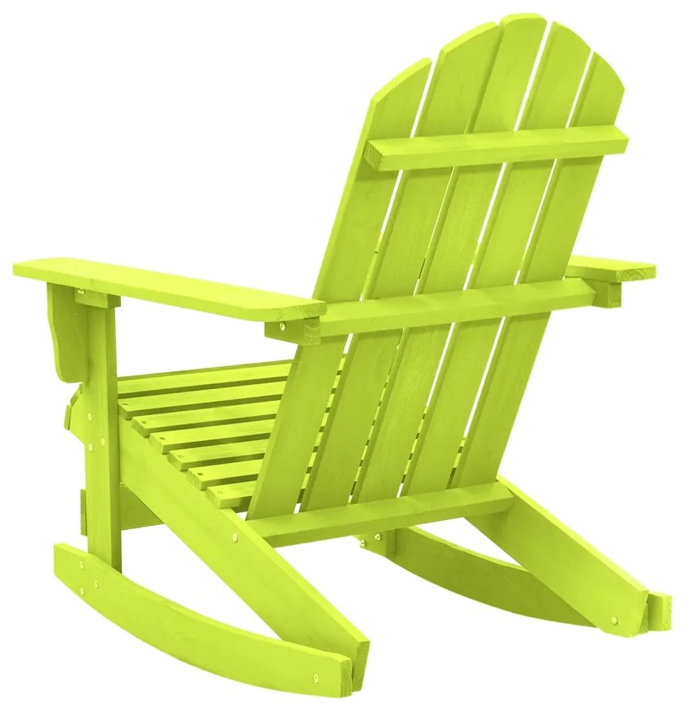 Sedia a dondolo da giardino adirondack massello di abete verde