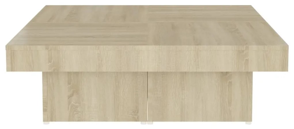 Tavolino da salotto rovere sonoma 90x90x28 cm legno multistrato