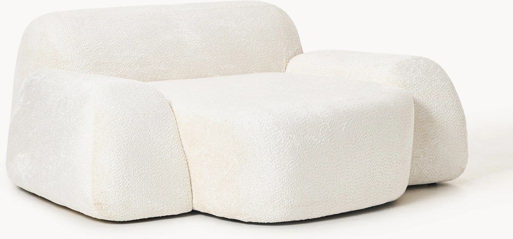 Poltrona lounge XL in teddy bouclé Wolke