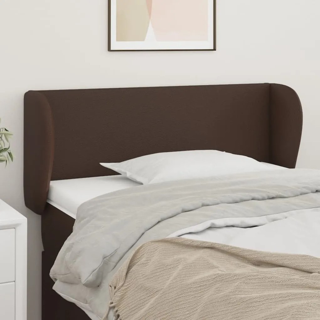 Testiera Ad Orecchio Marrone 83x23x78/88 Cm İn Similpelle /