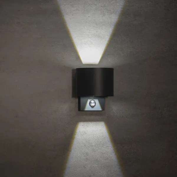 Kanlux 28995 - Lampada da parete LED per esterni con sensore REKA LED/7W/230V IP54 antracite