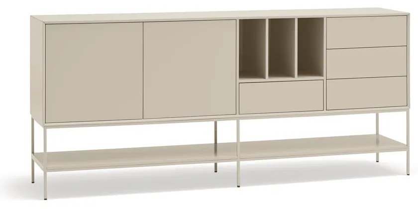 Cassettiera color crema 220x98x45 cm Platt – Teulat