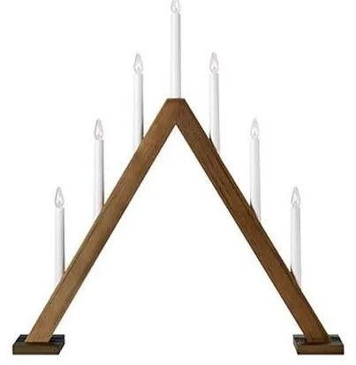 Markslöjd 706226 - Candelabro natalizio ARIELE 7xE10/3W/230V legno/bianco
