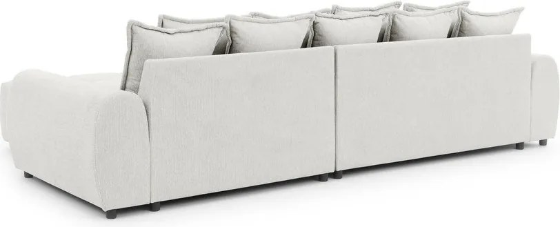 Divano angolare bianco (con penisola a destra/con chaise lounge) Albane – Ropez