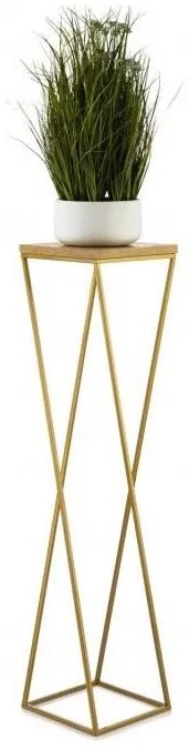 Portafiori LOFT 100x24 cm oro/marrone