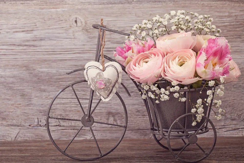 Quadro su tela – Fiori meravigliosi in vaso vintage