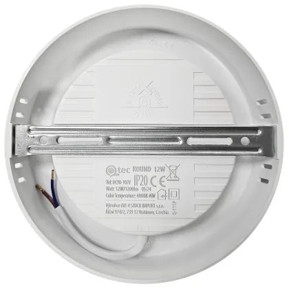 Plafoniera LED ROUND LED/12W/230V 4000K diametro 16,7 cm bianco