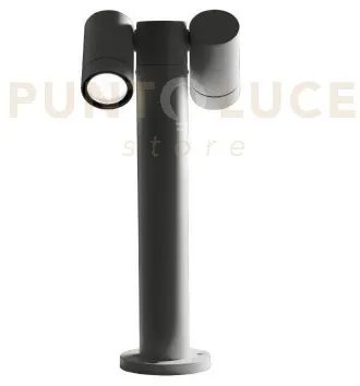 Ges1122- paletto in alluminio 2 luci attacco gu10 antracite ip65 h....