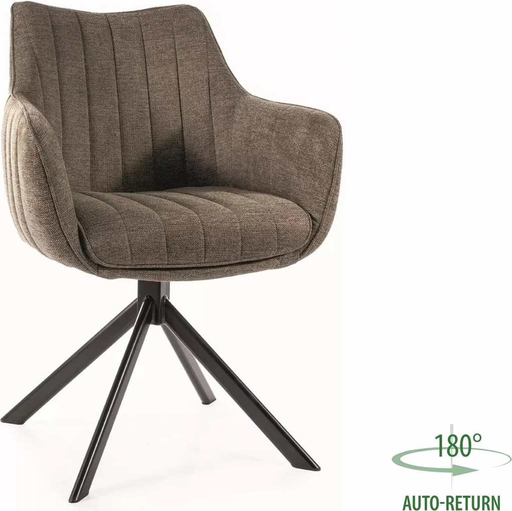 Sedia girevole Azalia Brego oliva – 61x44x86 cm