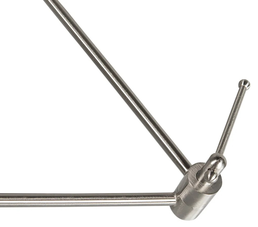 Lampada a sospensione in acciaio con paralume 35 cm grigio chiaro regolabile 2 luci - Blitz