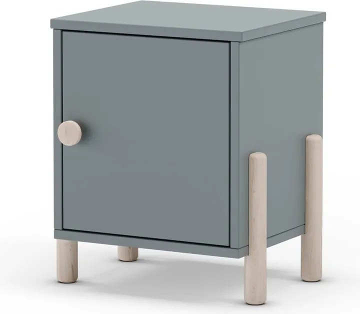 Comodino per bambini verde polveroso in pino massiccio Enola – Marckeric