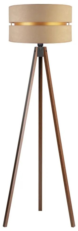 Duolla - Lampada con piedistallo DUO 1xE27/60W/230V diametro 44 cm beige/wenge