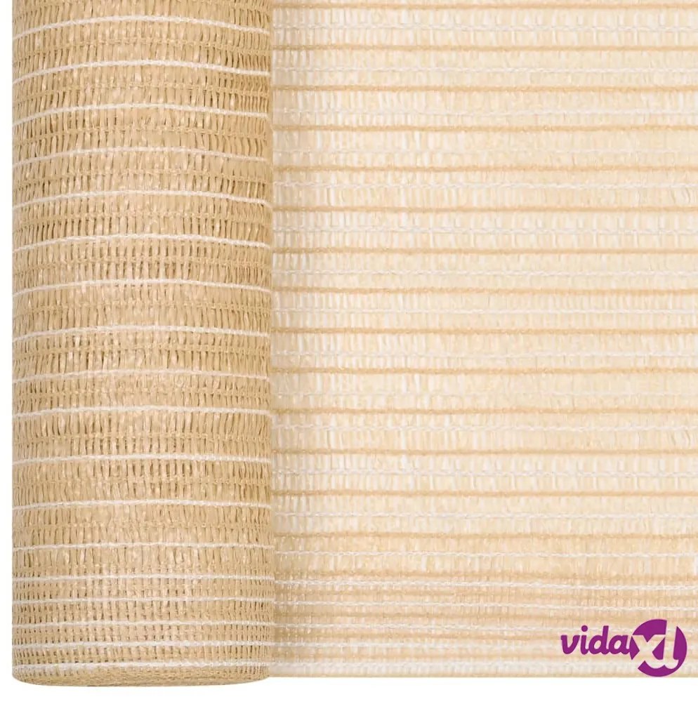 vidaXL Rete per Privacy Beige 1x10 m in HDPE 150 g/m²