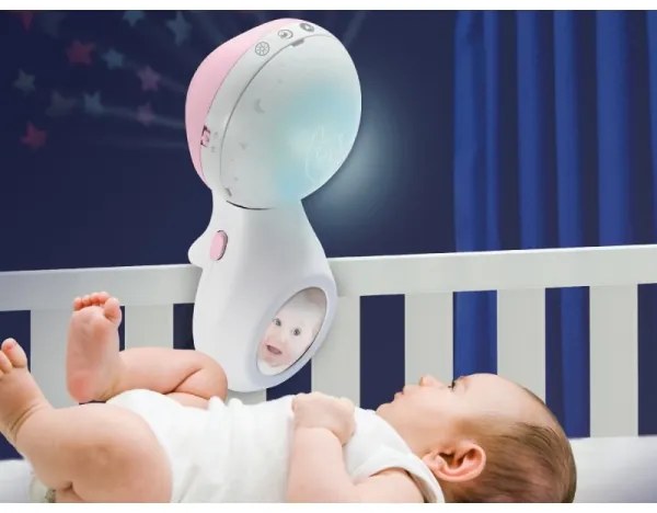 Infantino - Culla mobile con melodia e proiettore 3in1 3xAAA rosa