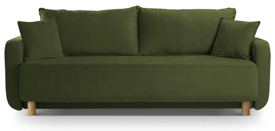 Divano verde allungabile con contenitore 231 cm Elen – Micadoni