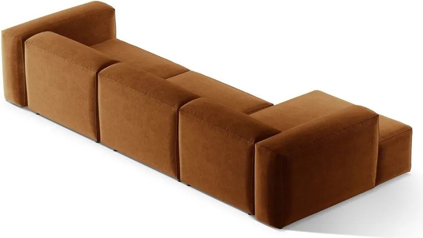 Divano angolare color mattone (con penisola a sinistra/con chaise lounge) Bergamo – Cosmopolitan Design