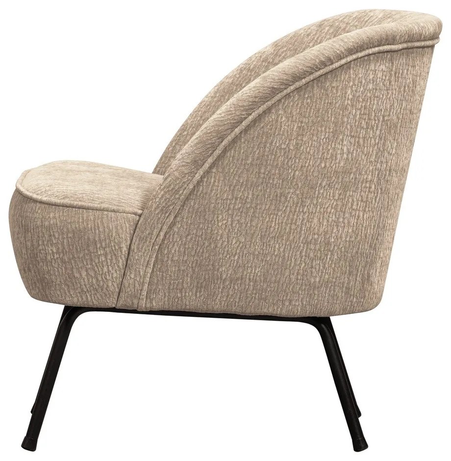 Poltrona beige con rivestimento in ciniglia Vogue – WOOOD