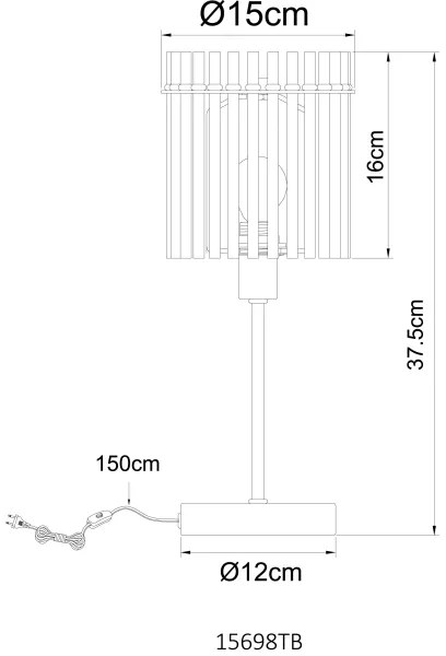 Globo 15698TB - Lampada da tavolo GORLEY 1xE14/40W/230V
