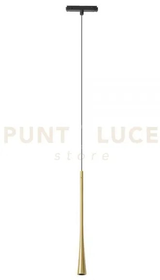 Loreto s - sospensione colore oro per binario 48v incastro magnetic...