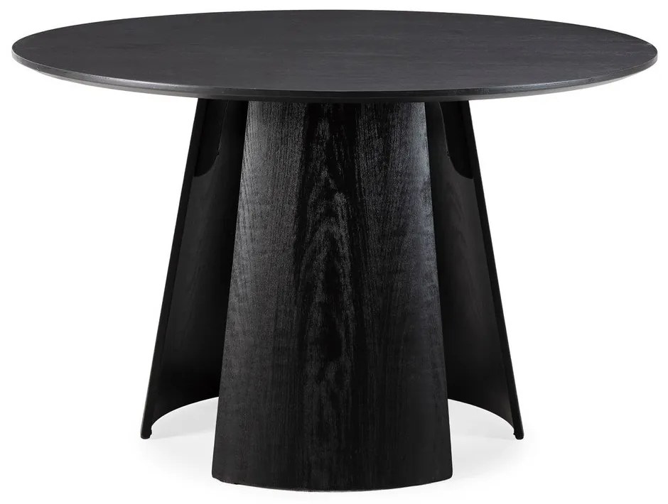 Tavolo da pranzo rotondo con piano nero ø 120 cm Zuri – MOME