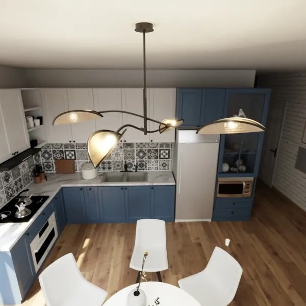 Lampadario a sospensione con supporto rigido LOTUS 4xE14/10W/230V nero/beige