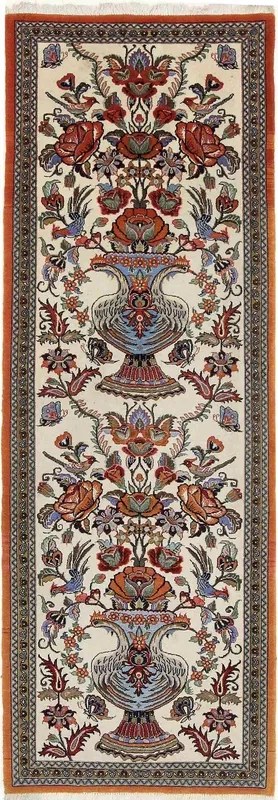 Ghom Tappeto persiano 210x80 Beige (Iran) Annodato A Mano