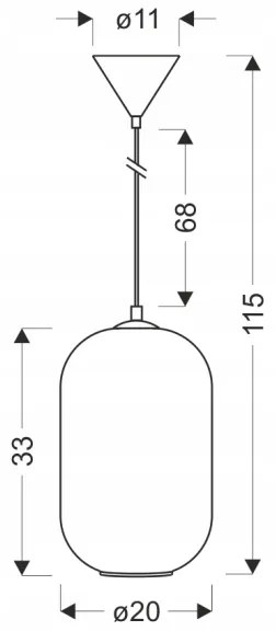 Lampada a sospensione con cavo CRESTO 1xE27/40W/230V bianco