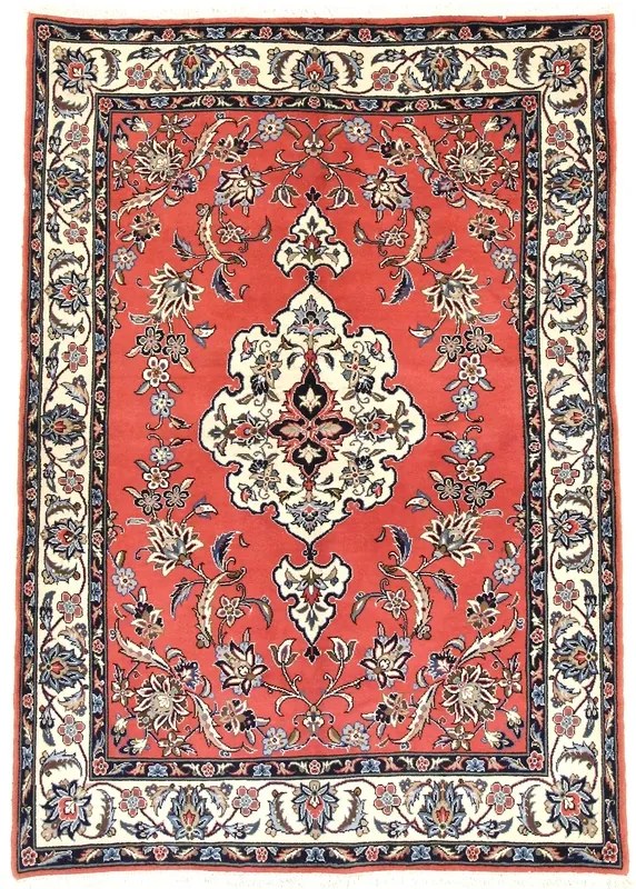Sarouk Tappeto persiano 140x210 Rosso (Iran) Annodato A Mano