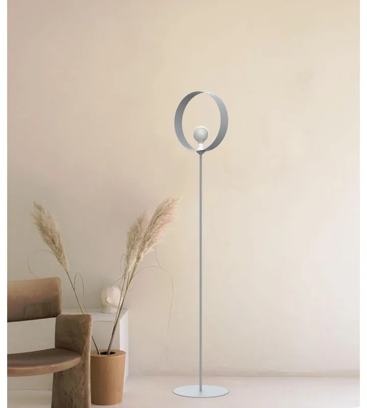 Lampada da terra Nucleo in acciaio, H 180 cm, E27 MAX42W LUMICOM