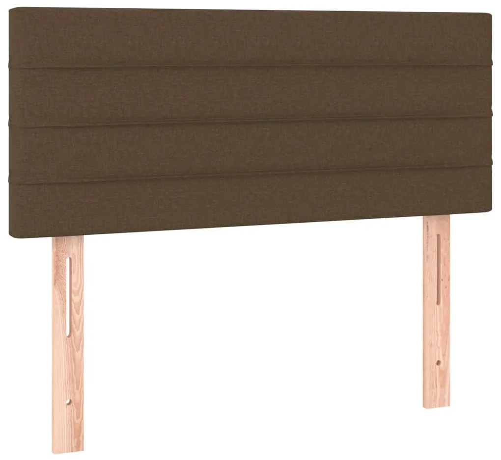 Testiera marrone scuro 100x5x78/88 cm in tessuto