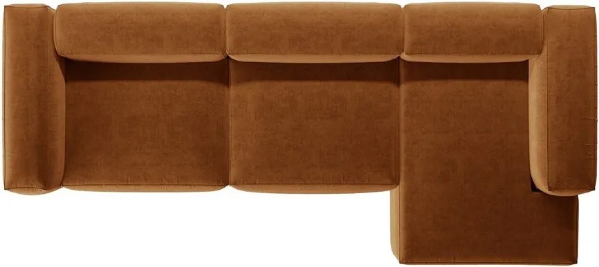 Divano angolare color mattone (con penisola a destra/con chaise lounge) Bergamo – Cosmopolitan Design