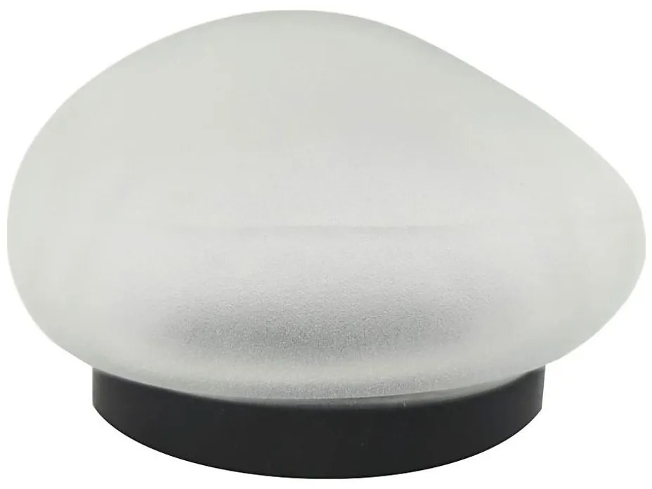 Lampada solare a LED con 2 LED, 1,2 V, 300 mAh, IP44, nera/bianca