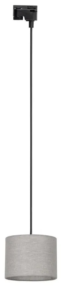 Lampadario su filo per sistema a binario TRACER 1xE27/15W/230V diametro 20 cm nero/grigio