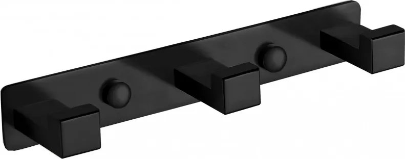 Mexen triplo gancio per asciugamano, nero - 709263-70