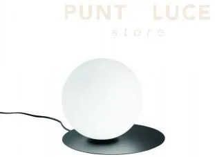 Snail  lumetto nero con sfera opale bianca 1 luce attacco g9 d.22cm