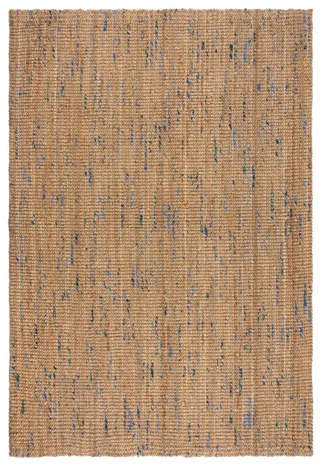 Tappeto blu/di colore naturale in iuta tessuto a mano 200x290 cm Jute Boucle Blue – Flair Rugs
