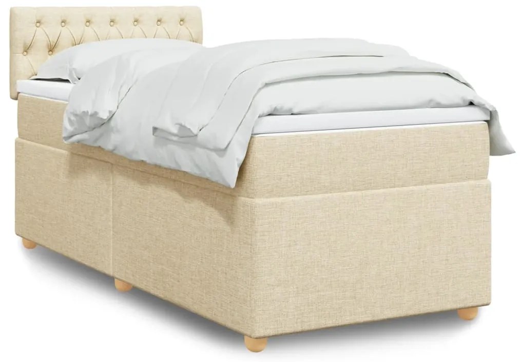 Giroletto A Molle Con Materasso Crema 90x200 Cm İntessuto /