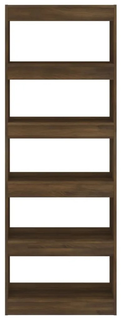 Libreria/Divisorio Rovere Marrone 60x30x166 cm in Truciolato