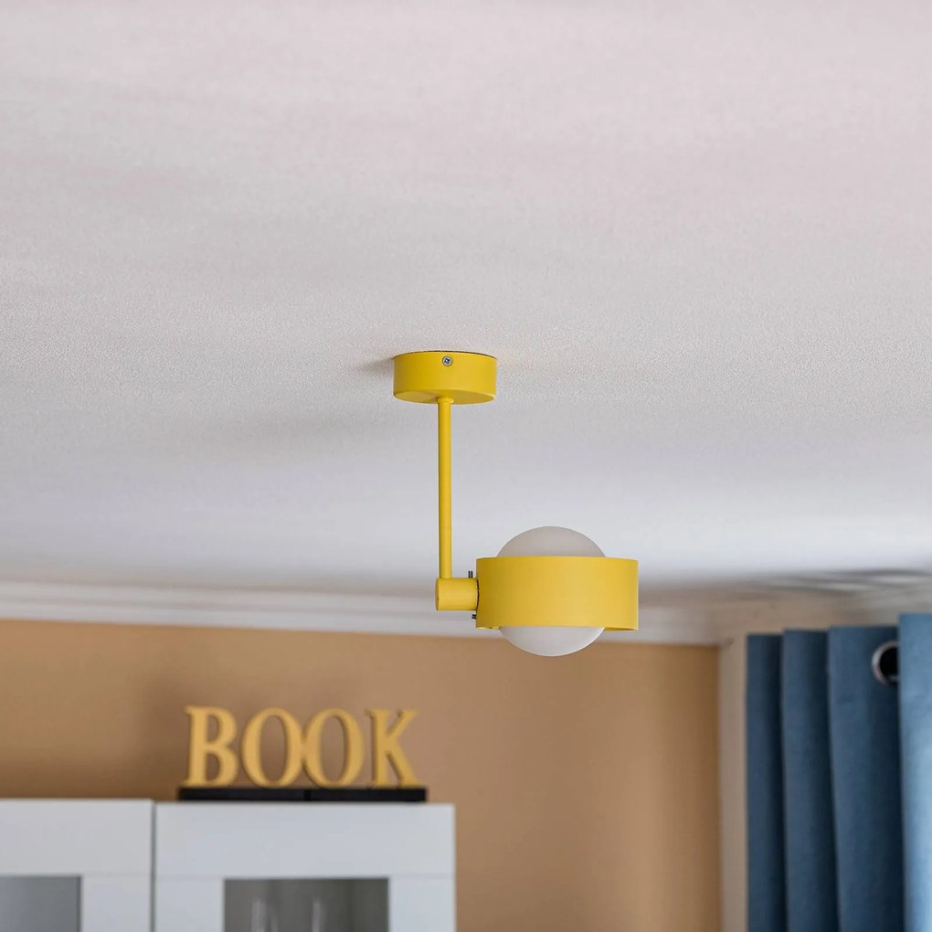 Euluna Plafoniera Mado di acciaio, giallo, 1 luce