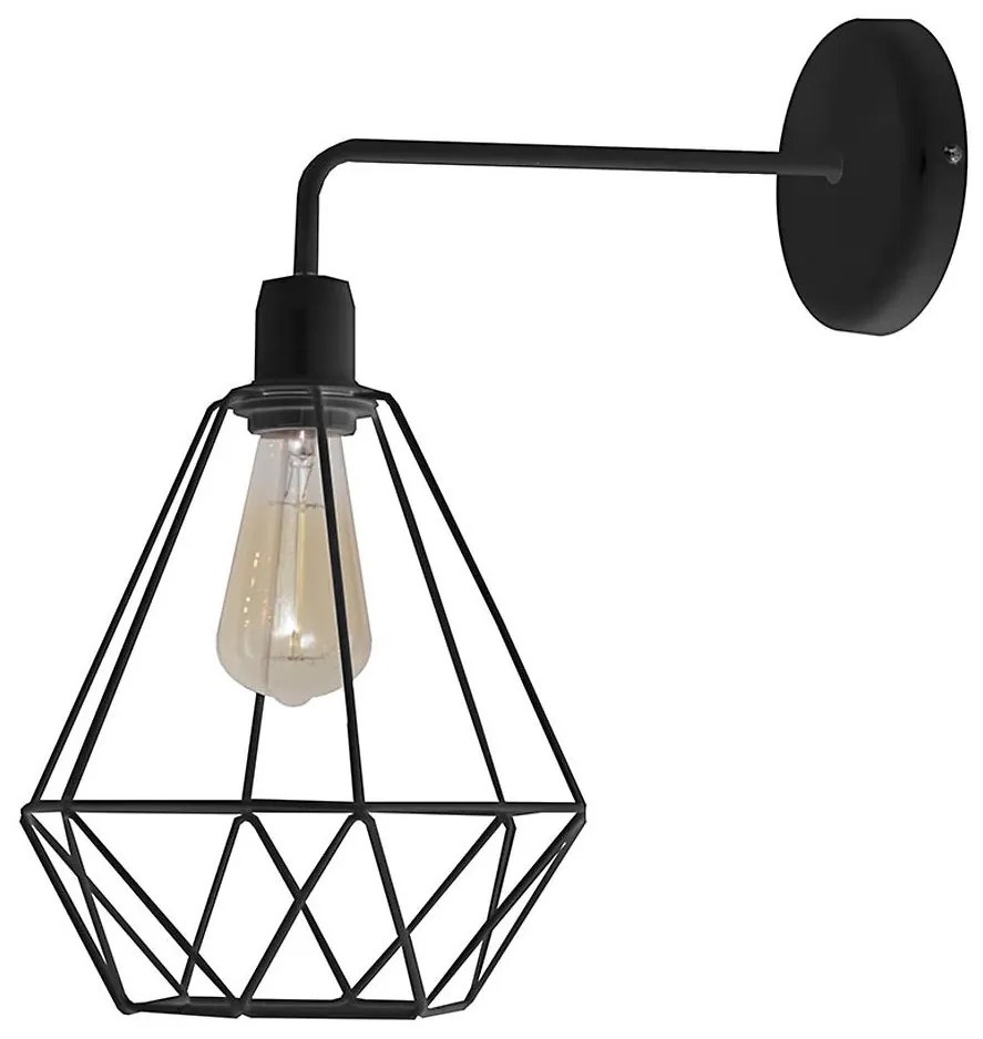 Applique KARO 1xE27/15W/230V nero