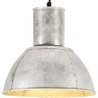 Lampada a Sospensione 25 W Argento Rotonda 28,5 cm E27 320567