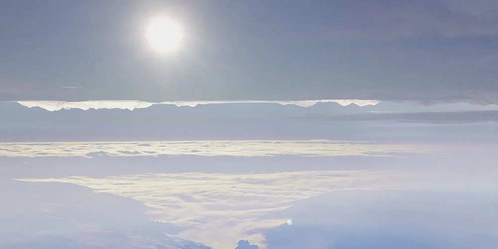 Quadro su tela – Sole sopra la montagna