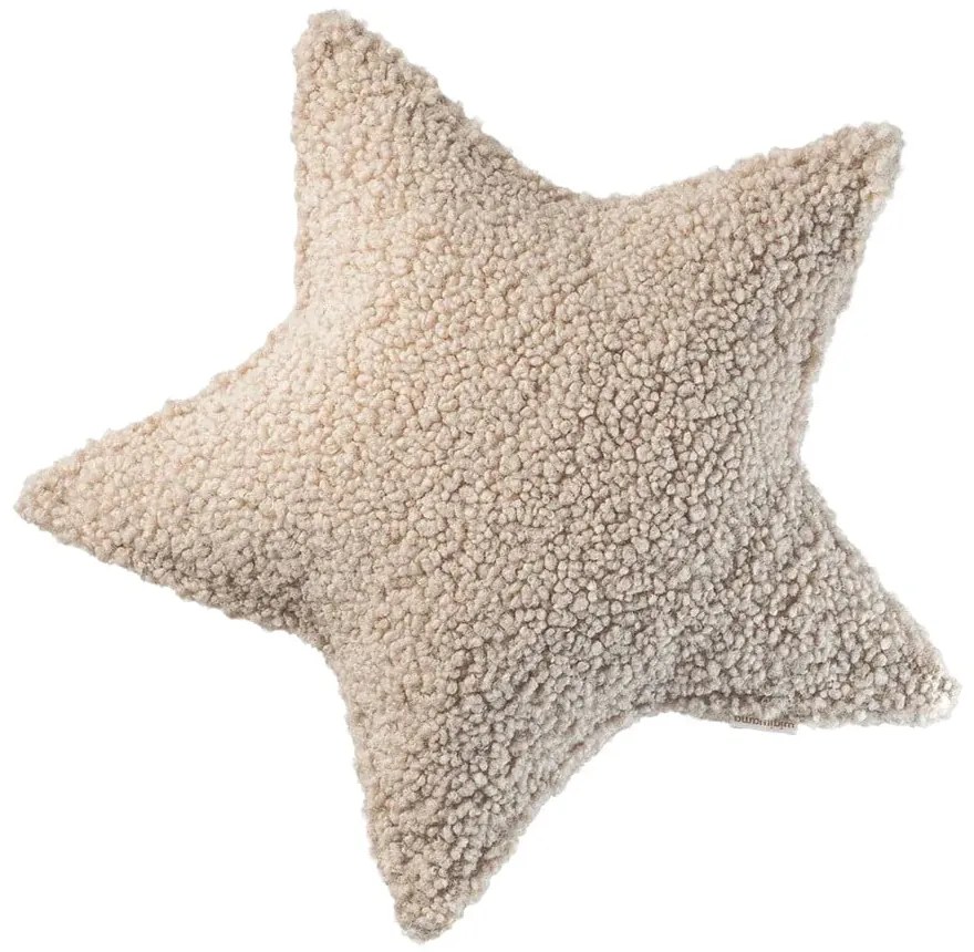 Cuscino per divano da bambini marrone chiaro con rivestimento in bouclé Star – Wigiwama