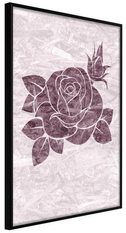 Poster  Monochromatic Rose  Cornice Quadri Cornice nera, Larghezza x Altezza Home decor 30x45